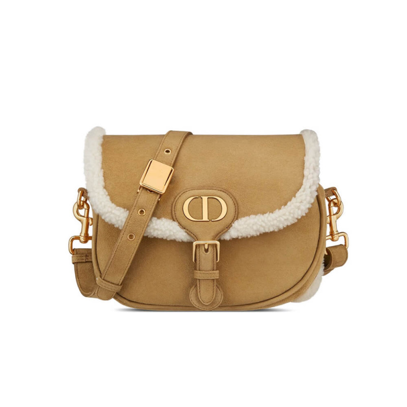 borsa BOBBY Medio Dior in Shearling color cammello M9319