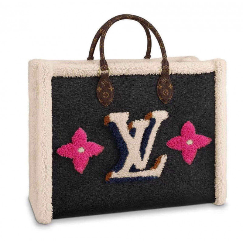 Louis Vuitton Onthego GM M56958 in pelle e shearling