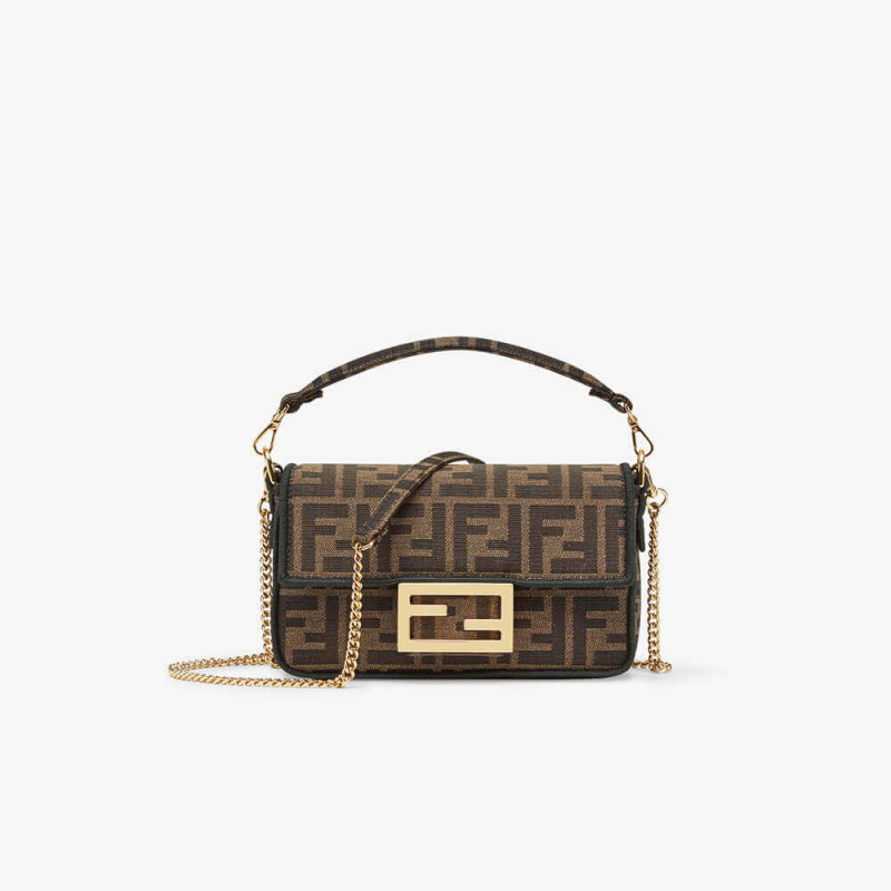 borsauette Fendi Mini borsauette in tessuto marrone 8BS017