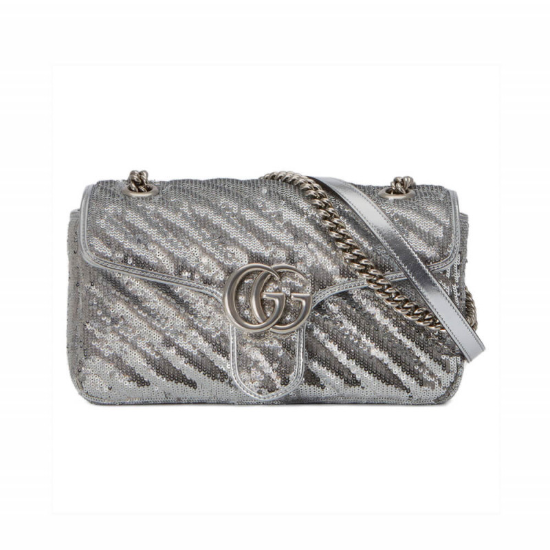 GG GG GG Marmont Small Spall borsa di paillettes 443497