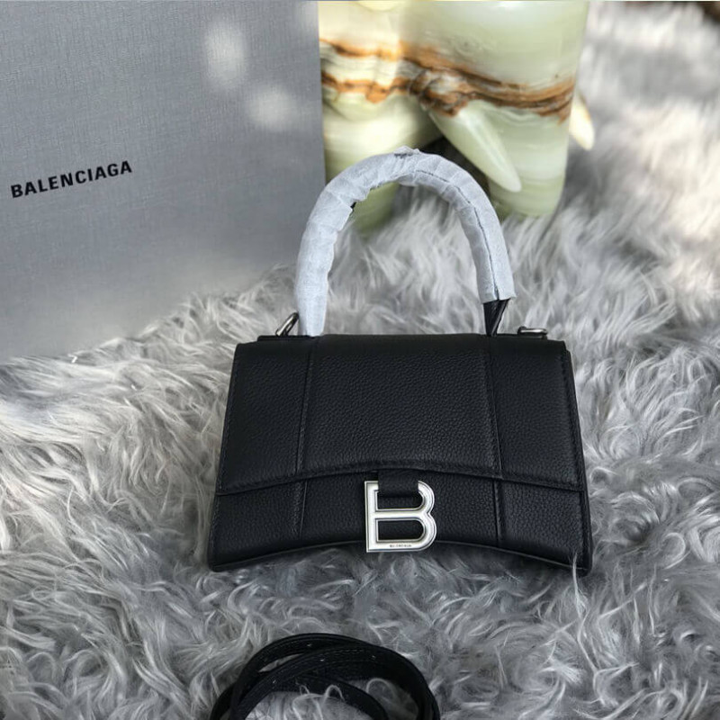 Balenciaga Hourglass XS textured Leather Tote