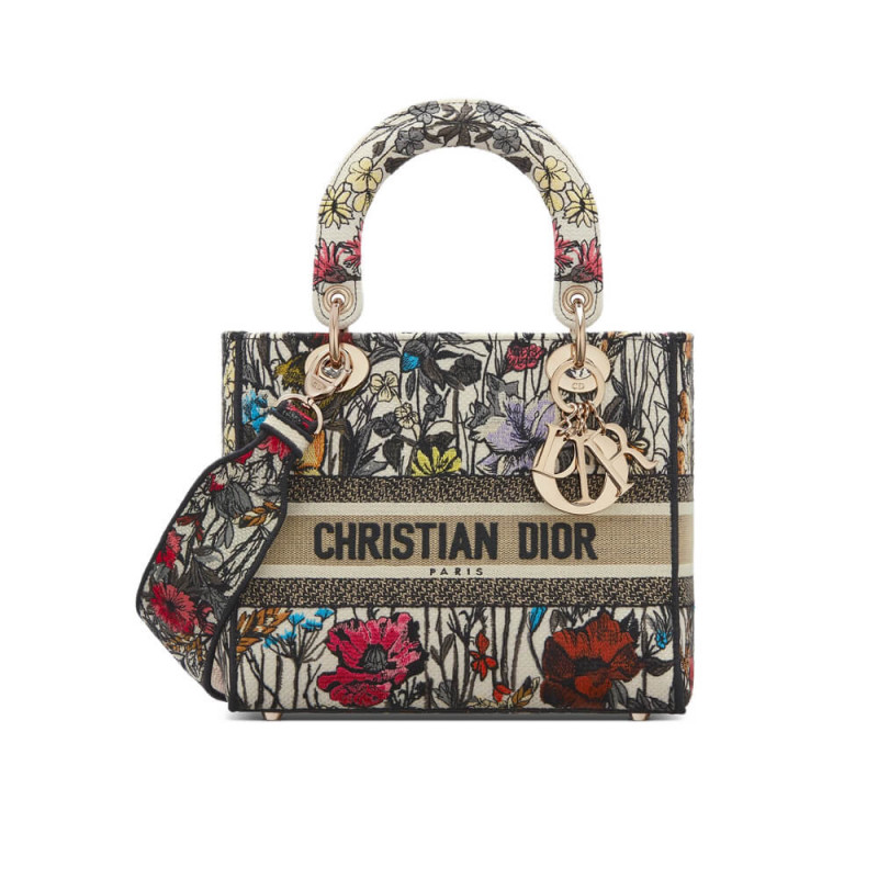 borsa DI DIOR MEDIO DACHE DA LADIA DELLA MULTOROR MILLE FLEURS RACCAZIONE M0565