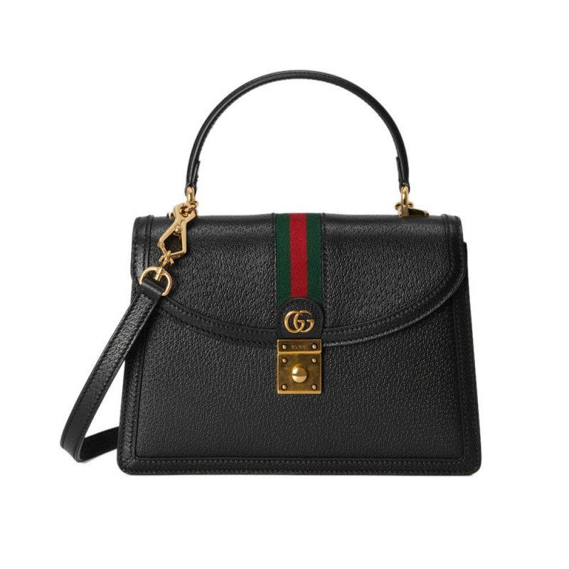 Gucci Ophidia in pelle Small maniglia con Web 651055