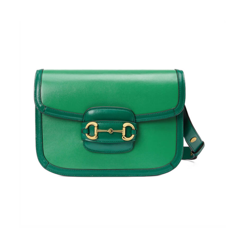 Gucci Horsebit 1955 Piccola spalla 602204 pelle verde