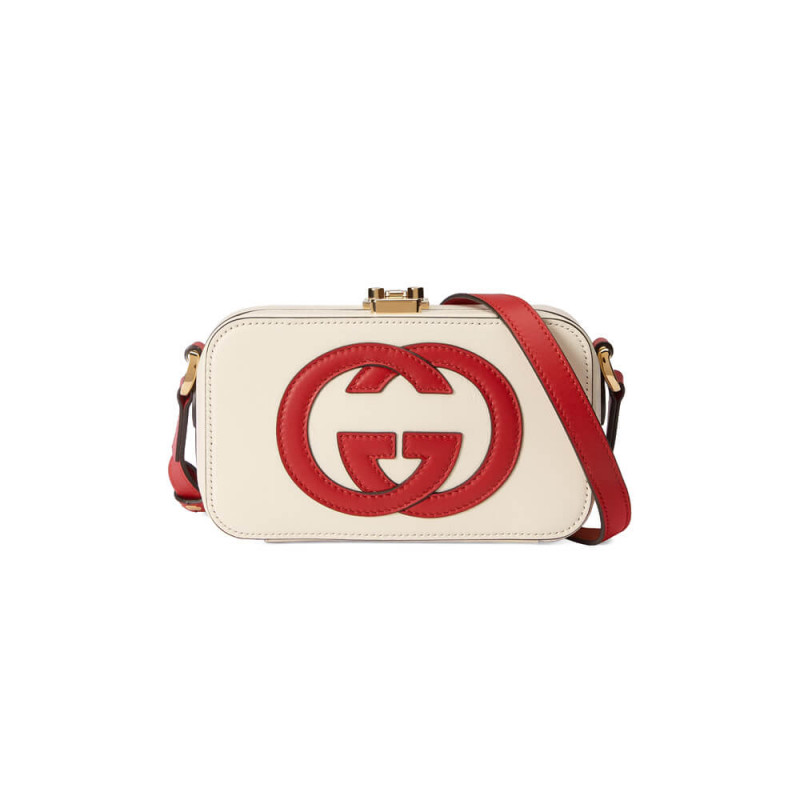 Gucci Interlocking G Mini borsa in pelle bianca 658230