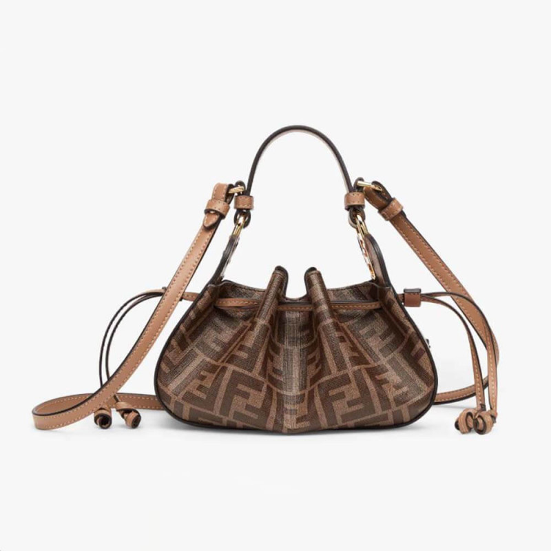 Fendi Pomodorino Brown FF Fassice Mini borsa 8BS059