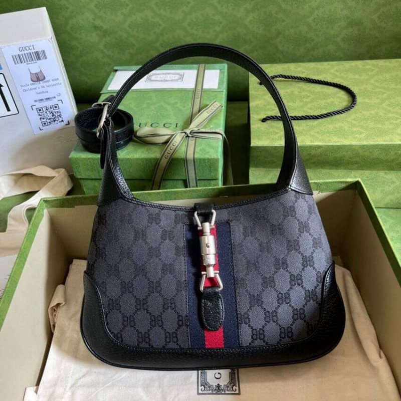 Gucci x Balenciaga Jackie 1961 Small borsa 680118 Black