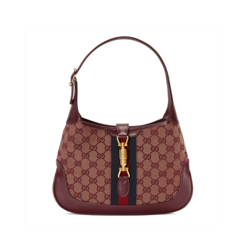 Gucci Jackie 1961 Piccola spalla 636706 in Borgogna GG Canvas