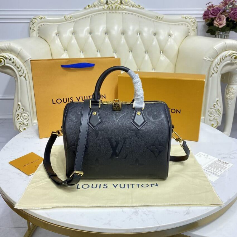 Louis Vuitton Monogram Empreinte Speedy Bandouliere 25 Nero