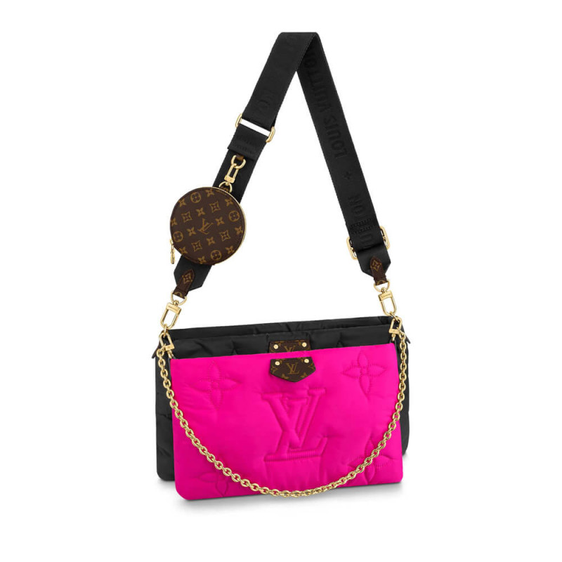 Louis Vuitton Maxi Multi Pochette Accessores M58980 Black/Fuchsia