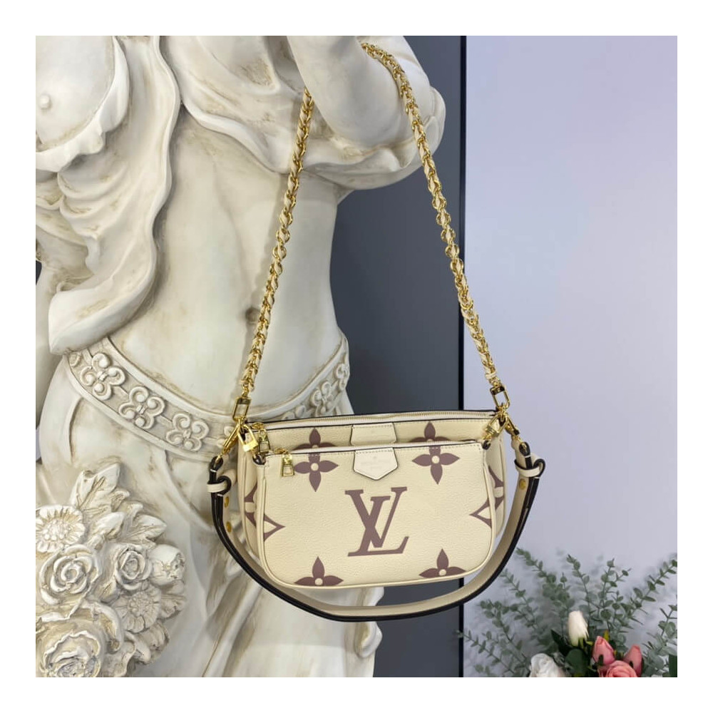 Louis Vuitton Bicolor Multi Pochette Accessores Beige