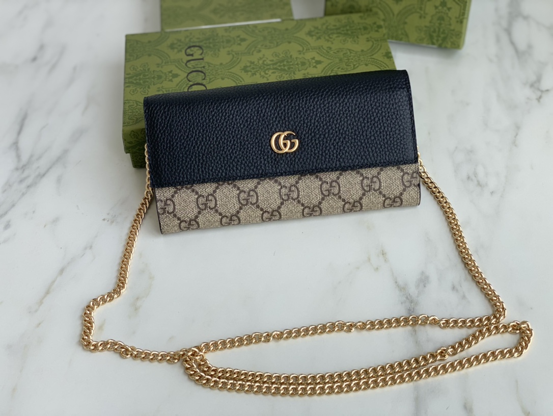 Gucci Marmont Chain Worthet Beige/Black