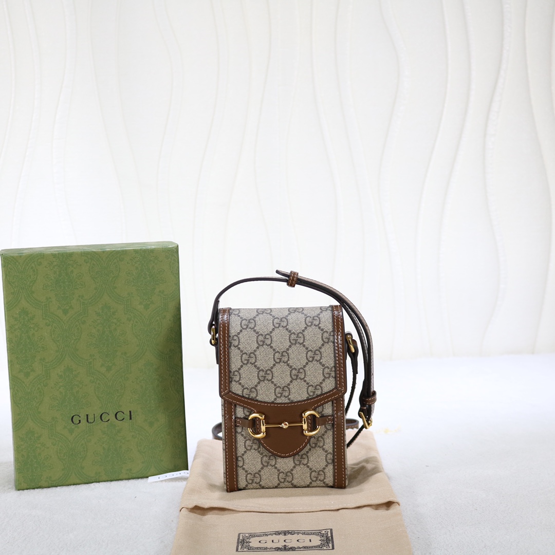 Gucci Horsebit 1955 Mini borsa Monogram Canvas