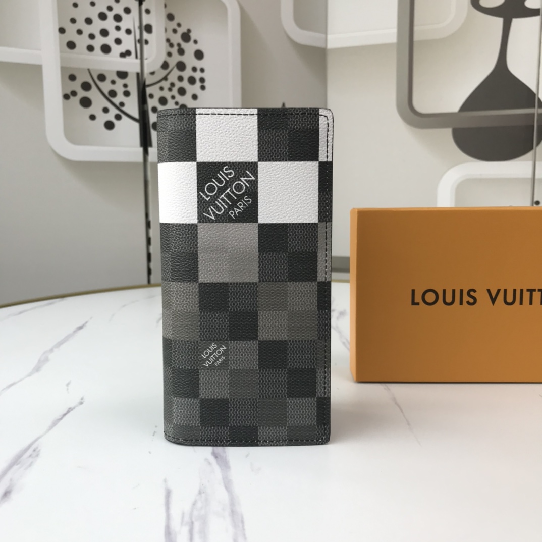 Louis Vuitton Brazza Wallet N40415 Bianco/Blu/Arancione